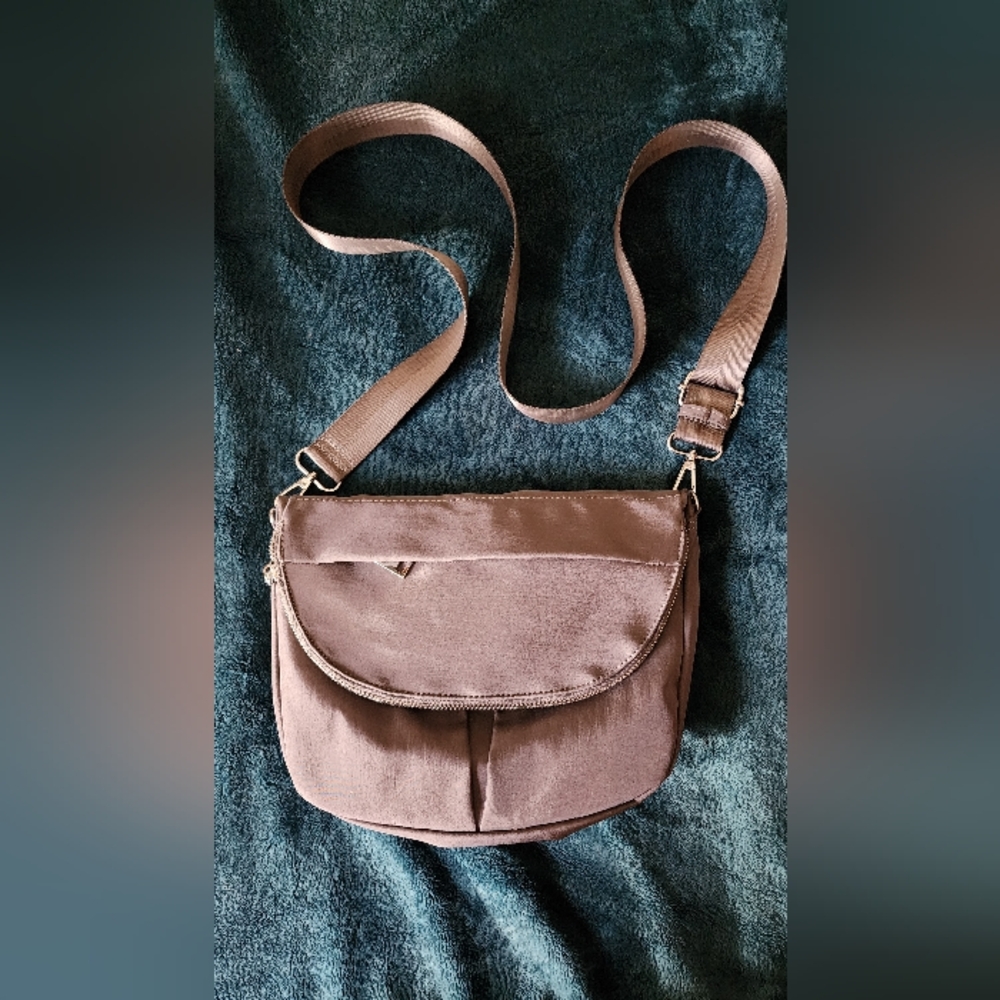 Madison West Girl-on-the-go Grey Crossbody Purse